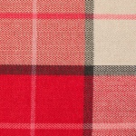 Hex Ottoman Tartan Rouge