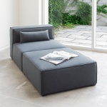 MIX Modular Sectional Mix Armless + Ottoman