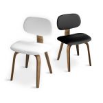 Thompson Chairs Set of 2 Thompson Chairs Black & White leather