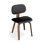 Thompson Chairs Set of 2 Thompson Chair Walnut and Black Leather