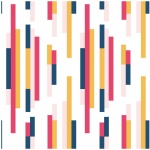 Bars Wallpaper Pink/Yellow/Blue/Grey