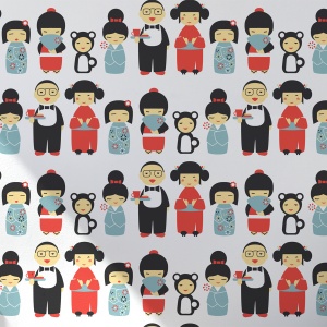 Aimée Wilder Kokeshi Wallpaper