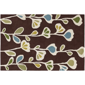 Inhabit Living Stencil Rug Chocolate