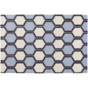 Inhabit Living Plinko Rug Cornflower