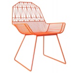 Farmhouse Lounge Chair Orange