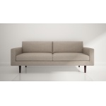 76" Sofa W/Walnut Legs