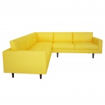 104" Corner Scetional W/Walnut Legs