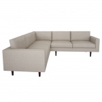 104" Corner Scetional W/Walnut Legs