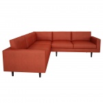 104" Corner Scetional W/Walnut Legs