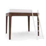 Perch Loft Bed Walnut + White