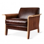 Lodge Chair - Chestnut Brown Leather